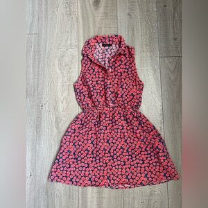 Topshop Linen Blend Floral Mini Dress